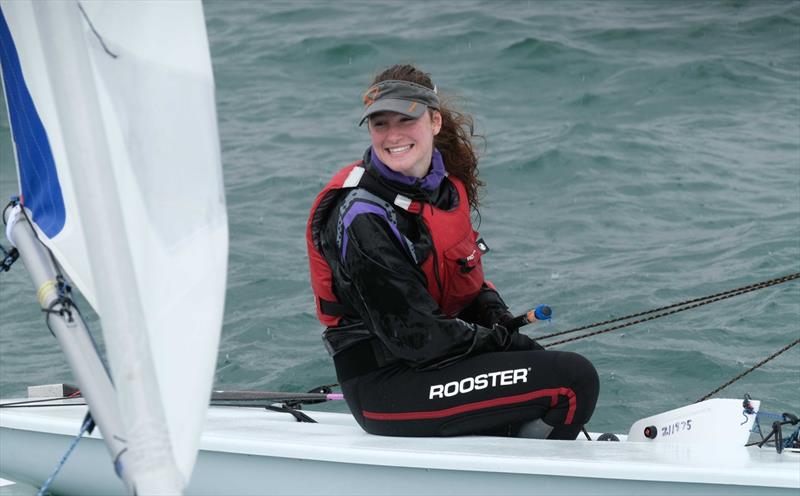 Mila Monaghan on day 1 of the UKLA ILCA 6 Nationals at the WPNSA  photo copyright Sam Pearce taken at Weymouth & Portland Sailing Academy and featuring the ILCA 6 class