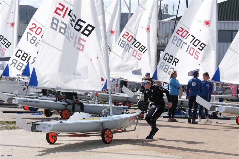 Racing on day 2 of the UKLA ILCA 6 Nationals at the WPNSA  - photo © Sam Pearce