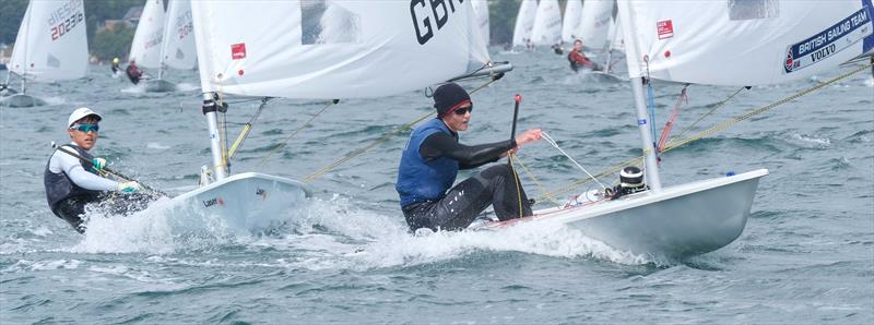 Racing on day 2 of the UKLA ILCA 6 Nationals at the WPNSA  - photo © Sam Pearce