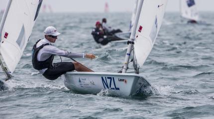 Josh Armit (NZL) competing on Day 1 of the Worlds Youth Sailing Championships, Sanya, China, December 11, 2017 photo copyright Jesus Renedo / Sailing Energy / World Sailing taken at  and featuring the ILCA 6 class