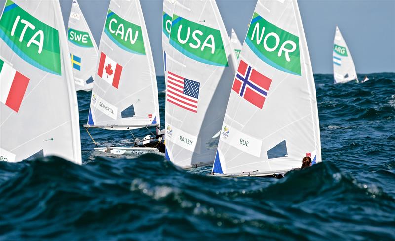 More observations from the WP: `Although the One Person Dinghy events have country flags on sails, they are not visible enough.to easily identify the countries.` - photo © Richard Gladwell
