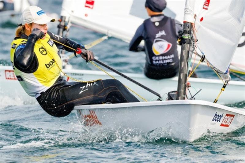 The 2016 Olympic champion and reigning world champion Marit Bouwmeester leads in the Laser Radial before the final day and is almost impossible to catch for overall victory photo copyright www.segel-bilder.de taken at Kieler Yacht Club and featuring the ILCA 6 class