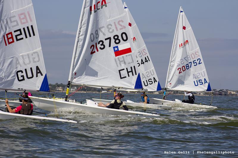 2022 ILCA 6 Women's & Men's World Championships at Kemah, Texas, USA day 3 photo copyright Helen Galli Photography / 2022ilca6.ilca-worlds.org/photos/  taken at Texas Corinthian Yacht Club and featuring the ILCA 6 class