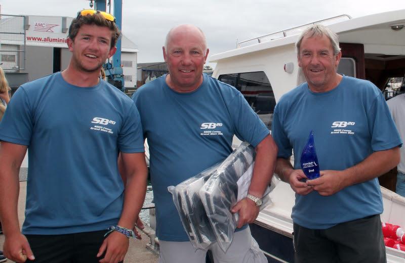 Crew of 'Baloo' were second overall in the SB20 Grand Slam at Aberdeen Asset Management Cowes Week photo copyright Sportsboat World taken at Cowes Combined Clubs and featuring the SB20 class