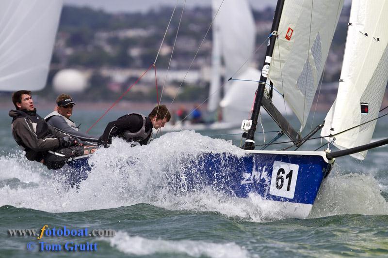 Zhik SB3 worlds day 1 photo copyright Tom Gruitt / www.fotoboat.com taken at Royal Torbay Yacht Club and featuring the SB20 class