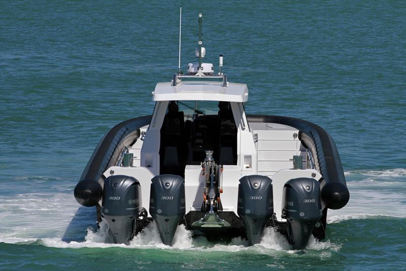 The Catalyst will take four Yamaha 400HP engines - Lloyd Stevenson Boats Custom Catalyst - T/T Skorpios  photo copyright Lloyd Stevenso taken at Royal New Zealand Yacht Squadron and featuring the  class