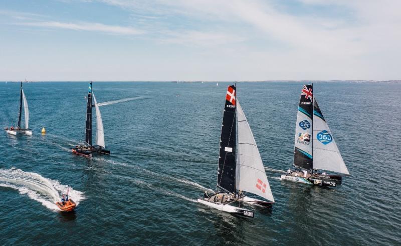 The European M32 fleet racing in Marstrand in August 2020 photo copyright M32 World / Pao Duell taken at  and featuring the M32 class
