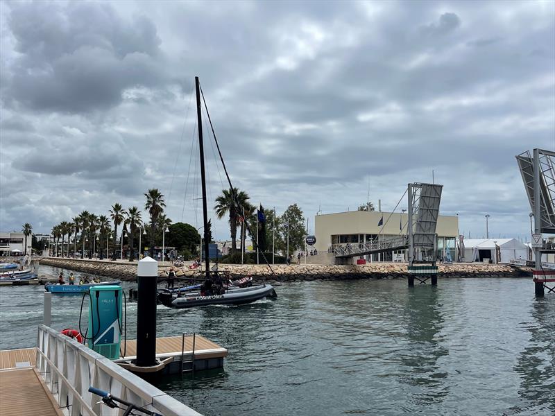 The Aqua 75 marine supercharger and the famous lifting bridge at Marina de Lagos photo copyright Aqua SuperPower taken at  and featuring the Marine Industry class