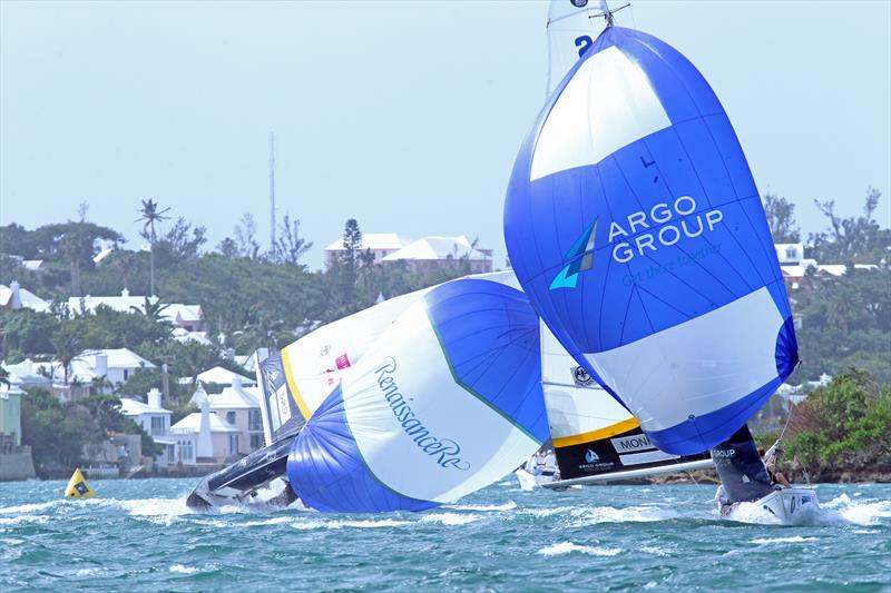 Strong winds on day 1 of the Argo Group Gold Cup photo copyright Charles Anderson / RBYC taken at Royal Bermuda Yacht Club and featuring the Match Racing class
