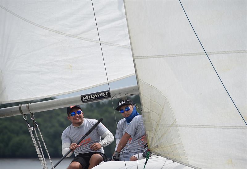 Megat Aslam was impressed with his rookie team's performance on day 1 of Liga Layar Malaysia Port Klang photo copyright Norzuhaira Ruhanie taken at  and featuring the Match Racing class