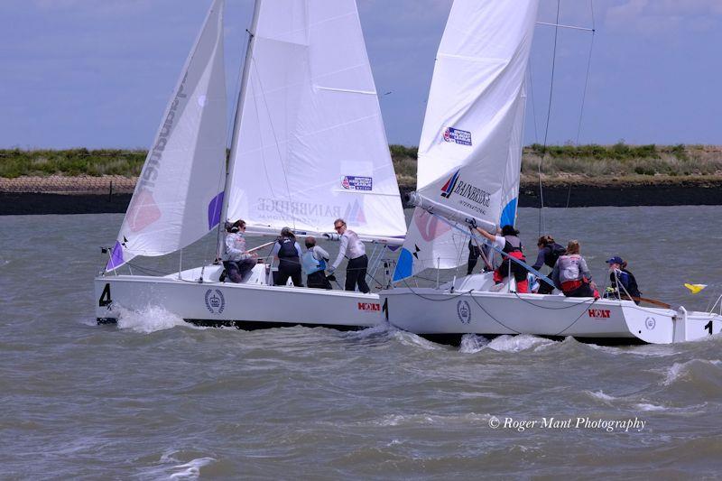 First round of RYA Summer Match Racing Series 2022 photo copyright Roger Mant Photography taken at Royal Corinthian Yacht Club, Burnham and featuring the Match Racing class