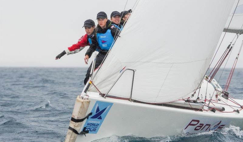 2022 EUROSAF Women's Europeans Match Racing day 2 photo copyright Nikos Zagas taken at  and featuring the Match Racing class