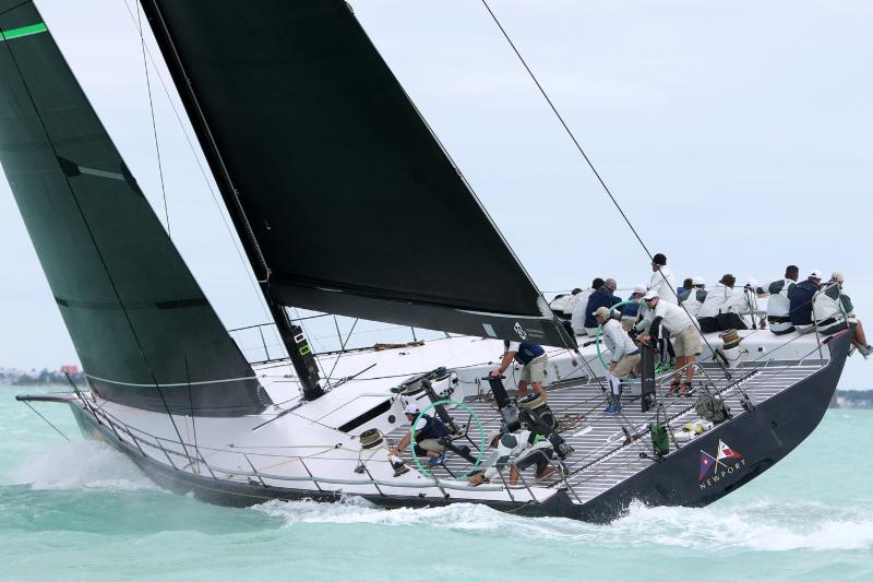 Hap Fauth's Belle Mente (on a nicer day) showing her winning form to be named Quantum Boat of the Week at Quantum Key West Race Week 2016 photo copyright Max Ranchi / Quantum Key West taken at Storm Trysail Club and featuring the Maxi 72 Class class