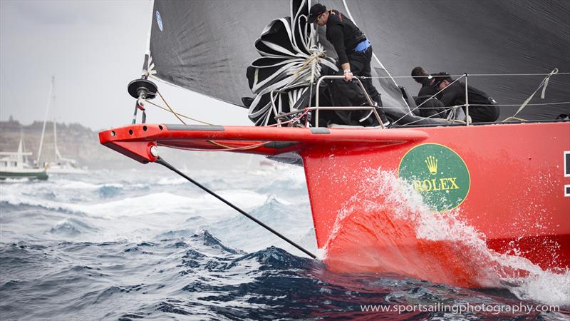 Despite the very benign breeze of 10 knots at best during the start, LDV Comanche managed to go out the Heads in second place. Two hours into the race she was in front. - photo © Beth Morley / <a target=