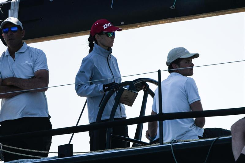 Silvia De' Longhi with tactician Andrea Casale (left) on Manticore which today won Maxi 3 and, remarkably, was fourth home on the water ahead of most of the Maxi 1 and Grand Prix fleets around Capri at the IMA Maxi Europeans - photo © James Tomlinson