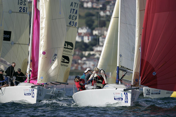 Action from the first day of the Melges 24 Europeans at Torquay photo copyright Richard Langdon / www.oceanimages.co.uk taken at Royal Torbay Yacht Club and featuring the Melges 24 class