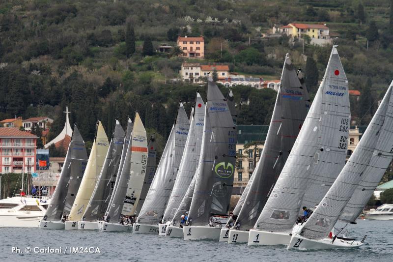 Day 2 of the Melges 24 European Sailing Series in Portoroz photo copyright Andrea Carloni / IM24CA taken at Yachting Club Portorož and featuring the Melges 24 class