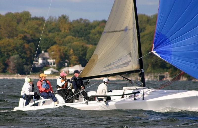 Laura Grondin and her Dark Energy USA738 at the Oakcliff Oyster Fest regatta in 2015 photo copyright Private Collection taken at Oakcliff Sailing Center and featuring the Melges 24 class