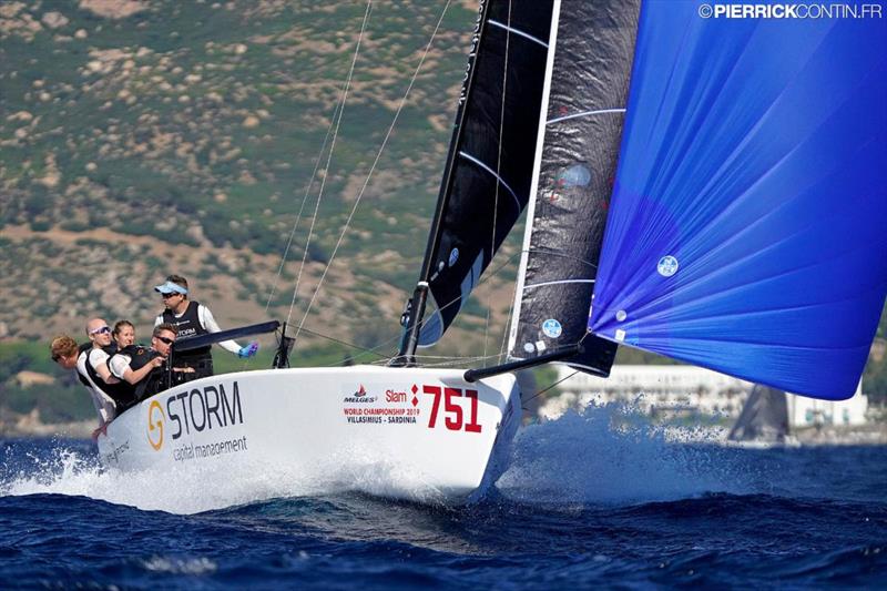 Storm Capital Sail Racing NOR751 with Peder Jahre completes the Corinthian provisional podium being eighth in overall rankings - 2019 Melges 24 World Championship photo copyright Pierrick Contin / IM24CA taken at Lega Navale Italiana and featuring the Melges 24 class