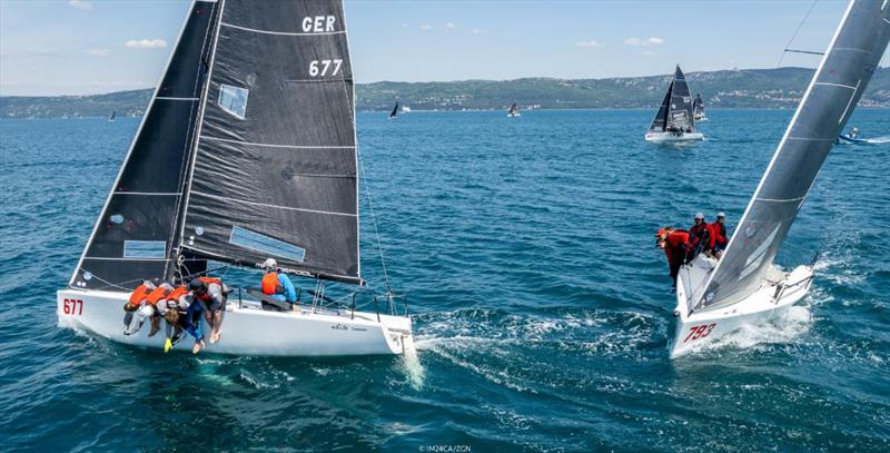 2021 Corinthian winner of the series, White Room GER677 of Michael Tarabochia, with Luis Tarabochia helming and Marvin Frisch, Marco Tarabochia, Sebastian Buehler in crew, is lying on the sixth position in current ranking of the Melges 24 European Sailing photo copyright IM24CA / Zerogradinord taken at  and featuring the Melges 24 class