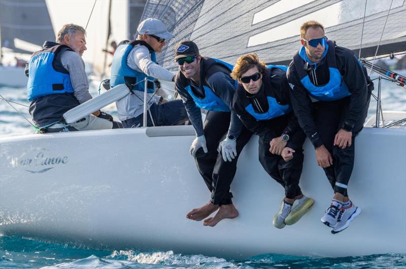 War Canoe USA841 of Michael Goldfarb - the furthest team at the Melges 24 European Championship 2022 in Genova, being seventh after Day 3 photo copyright IM24CA / Zerogradinord taken at Yacht Club Italiano and featuring the Melges 24 class