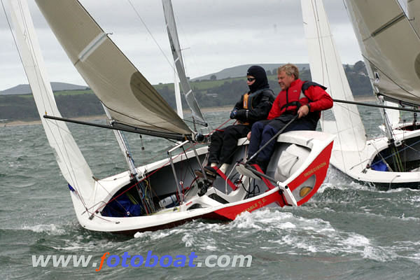 Action from the National Championships photo copyright Elaine Marsh / www.fotoboat.com taken at Pwllheli Sailing Club and featuring the Merlin Rocket class