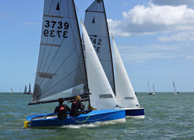 Day 6 of the Selden Merlin Rocket Nationals at Whitstable photo copyright Alex Cheshire taken at Whitstable Yacht Club and featuring the Merlin Rocket class