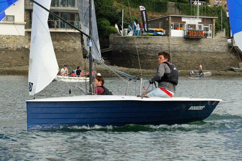 Sophie Mackley and Tom Ballantine take second in race 10 of Sharp's Doom Bar Salcombe Merlin Week photo copyright John Murrell taken at Salcombe Yacht Club and featuring the Merlin Rocket class