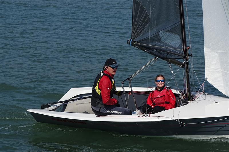 Nigel and Freya Hudson win the Bronze Fleet in the Craftinsure Merlin Rocket Silver Tiller at Mumbles photo copyright Mumbles YC / Annick Wilks  taken at Mumbles Yacht Club and featuring the Merlin Rocket class