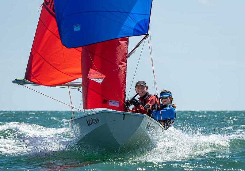 Chris and Adriana Balding take second overall - Vaikobi Mirror National Championships at Hayling Island photo copyright Peter Hickson taken at Hayling Island Sailing Club and featuring the Mirror class