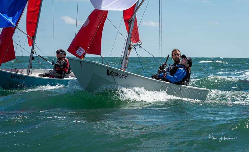 Toby Heppell and Josie Rist-Heppell - Vaikobi Mirror National Championships at Hayling Island photo copyright Peter Hickson taken at Hayling Island Sailing Club and featuring the Mirror class
