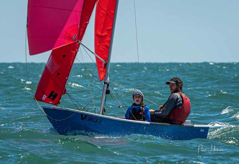 Ben and Keira McGrane win overall - Vaikobi Mirror National Championships at Hayling Island photo copyright Peter Hickson taken at Hayling Island Sailing Club and featuring the Mirror class