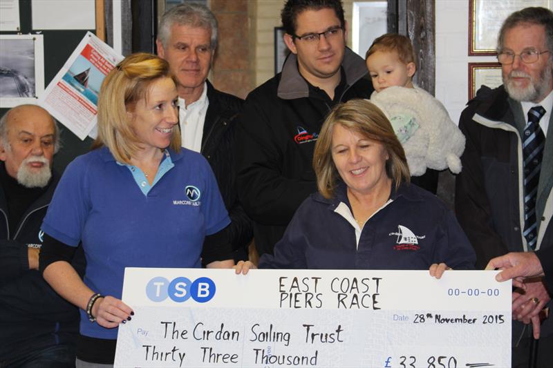 A mammoth £33,850 is raised for the Cirdan Sailing Trust from Marconi SC's East Coast Piers Race photo copyright Chris Kirby taken at Marconi Sailing Club