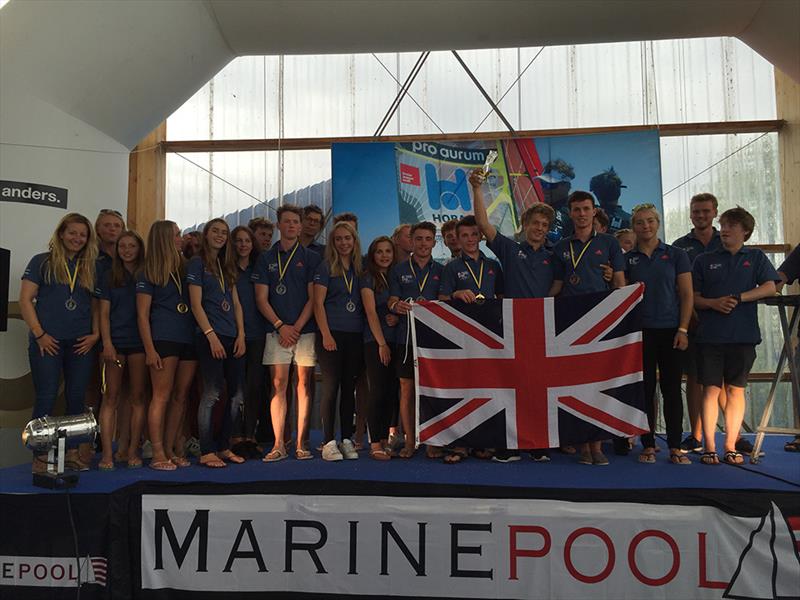 The British Youth Sailing Team win the Nations Cup at the EUROSAF Youth European Championships photo copyright RYA taken at 