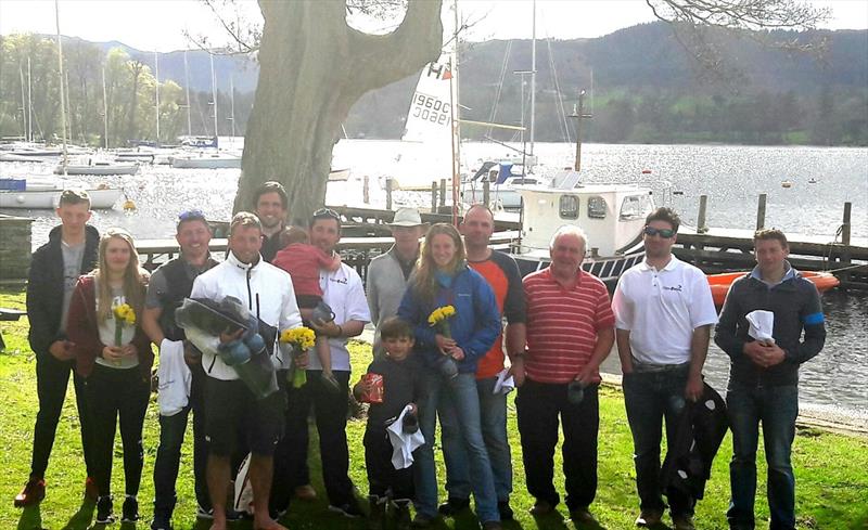 Some of the Ullswater Easter Regatta winners photo copyright Sue Giles taken at Ullswater Yacht Club