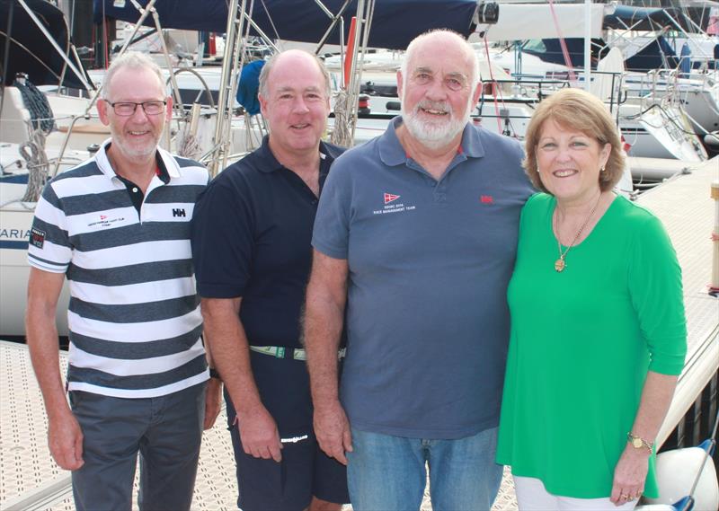 David Staley with Mike Gallagher, Roger Wragby and General Manager Karen Baldwin photo copyright MHYC taken at Middle Harbour Yacht Club