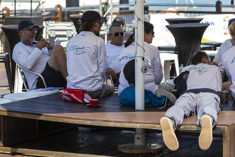 L'Esprit crew waiting for the AP to drop at SeaLink Magnetic Island Race Week photo copyright Andrea Francolini taken at Townsville Yacht Club