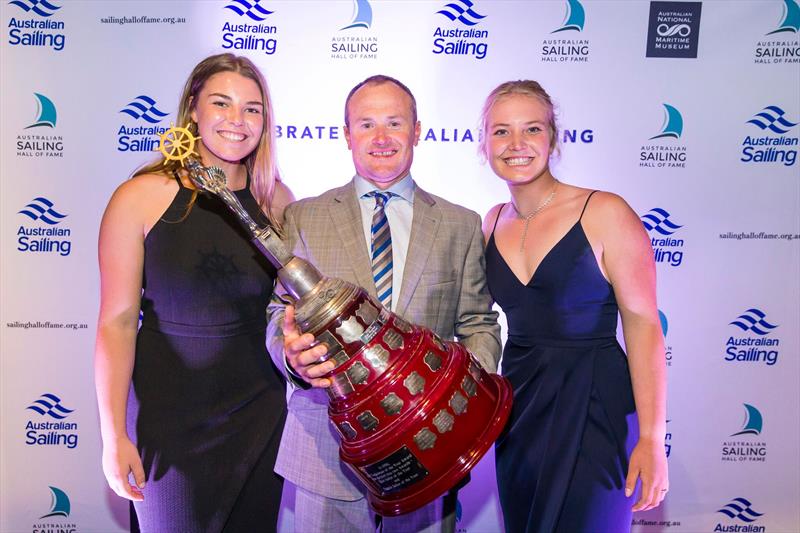 Natasha Bryant, Glen Ashby & Annie Wilmot at the Australian Sailing Awards photo copyright Australian Sailing taken at Australian Sailing