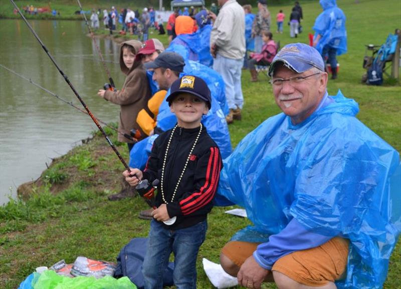 UAW Local 1853 President Tim Stannard was among the 32 UAW volunteers introducing kids to fishing at the Spring Hill Area Take Kids Fishing Day photo copyright Union Sportsmen’s Alliance taken at 