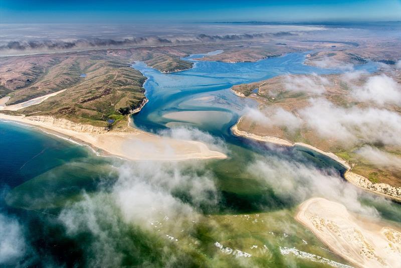 Aerial view of Drakes Bay in Point Reyes, CA photo copyright NOAA Fisheries taken at 