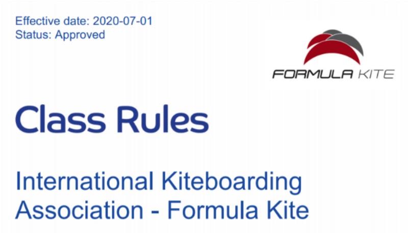 Formula kite class rules update photo copyright IKA taken at 