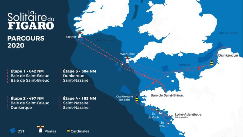 La Solitaire du Figaro map and schedule - photo © OceansLab