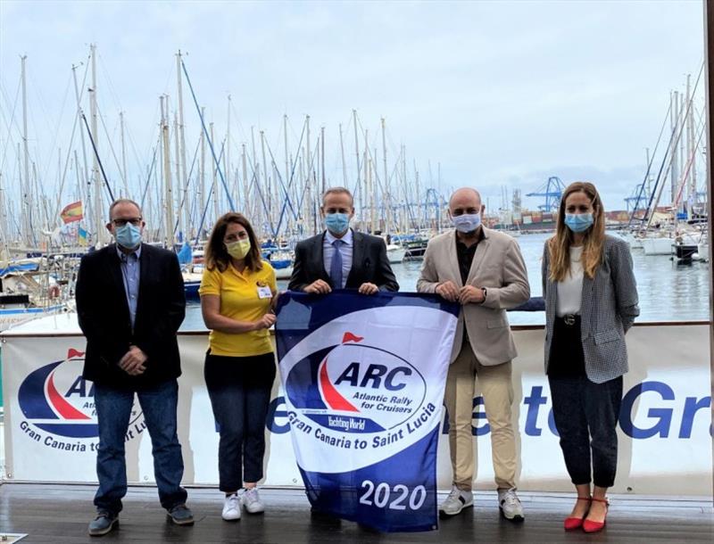 Representatives from Las Palmas wishing ARC crews 'Bon Voyage' photo copyright World Cruising Club taken at 