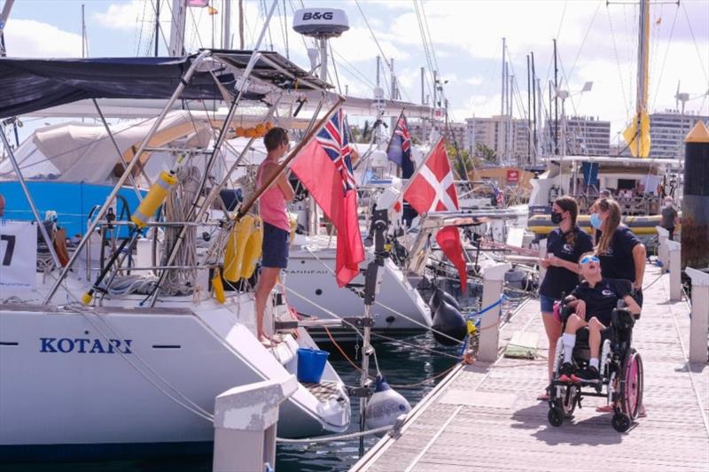 Natasha Lambert, with mum Amanda and sister Rachel sailing to raise money for UK charities. - photo © WCC / Jésus de Leon