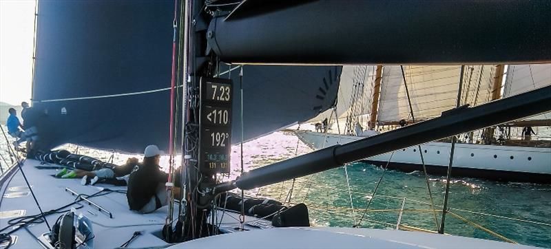 A full mast rack of BFDs fitted to Leopard in the 2020 Voiles de St Tropez regatta photo copyright A T Instruments taken at 