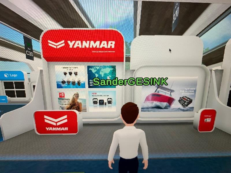 The virtual Yanmar powerboat stand as it will appear to visitors at Virtual Nautic photo copyright Yanmar taken at 