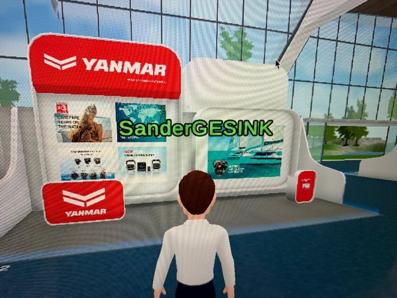 The virtual Yanmar sailboat stand as it will appear to visitors at Virtual Nautic photo copyright Yanmar taken at 