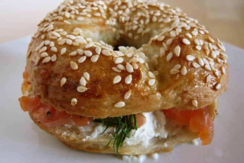 Lox and shmear on a homemade bagel photo copyright WordRidden (CC BY 2.0) taken at 