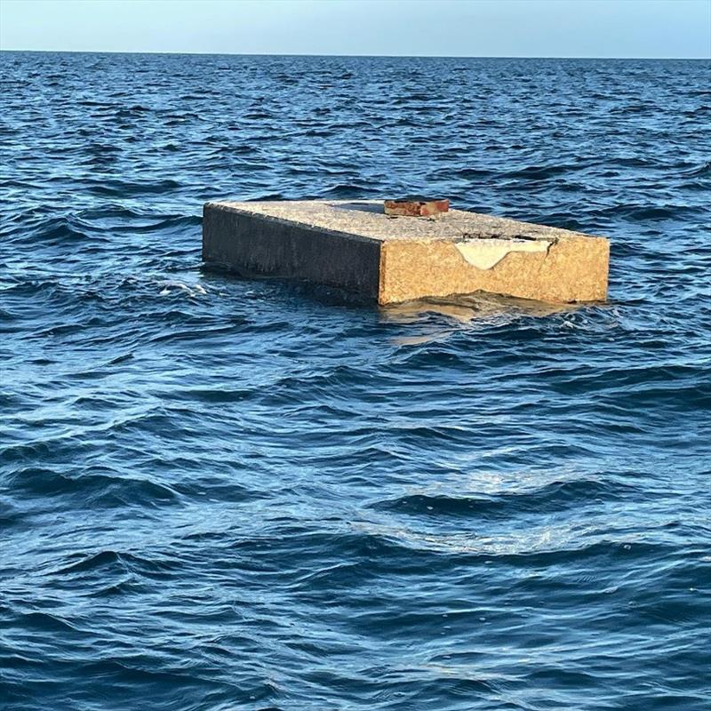 A pontoon that was found floating west of Pelican Bank. - photo © Fraser Guided Fishing