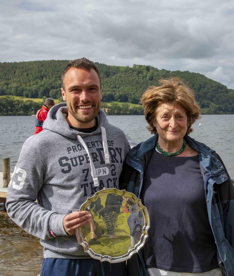 2022 Birkett winner Dylan Noble with Lord Norman Birkett's granddaughter Victoria Cliff Hodges photo copyright Tim Olin / www.olinphoto.co.uk taken at Ullswater Yacht Club